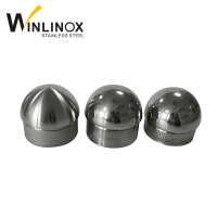 stainless steel handrail end cap dome cap