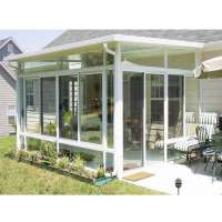 Modular Prefab Four Season Solarium Hollow Sun House Tempered glass and aluminium frame sunrooms with Australia standard