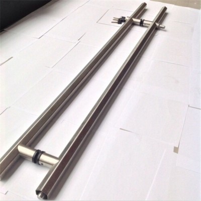 High end large glass door pull handle with lock