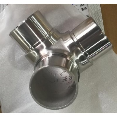 Stainless steel casting three way railing pipe connectors for 38.1mm,42mm and 51mm pipe