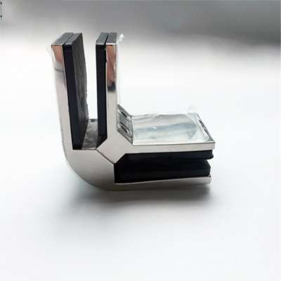 90 degree Glass-to-Glass frameless glass clamp