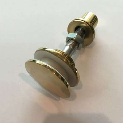 In stock 304 satin stainless steel glass routel double clamp fitting for curtain wall system